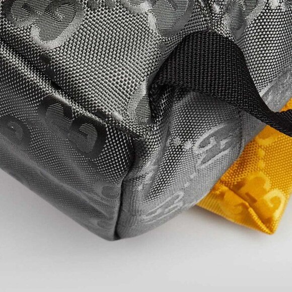 Gucci Red/Yellow/Grey GG Econyl Nylon Off The Grid Backpack Bag - Picture 4 of 12